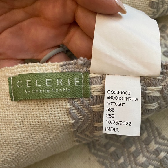 Celerie by Celerie Kemble Throw Couch Blanket - Picture 3 of 3